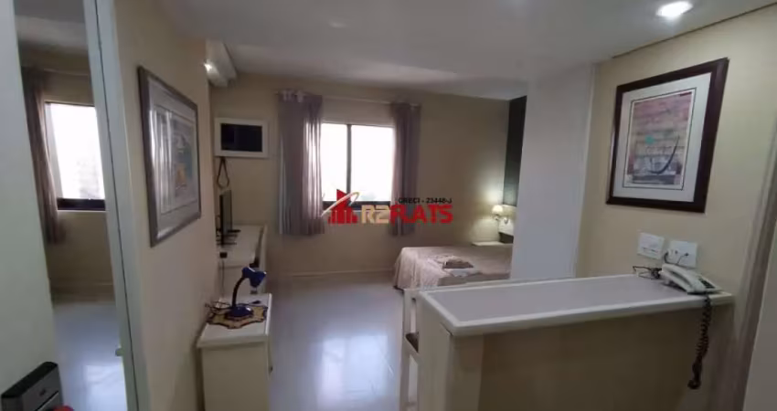 Flat com 1 quarto para alugar na Avenida Ibijaú, 364, Moema, São Paulo