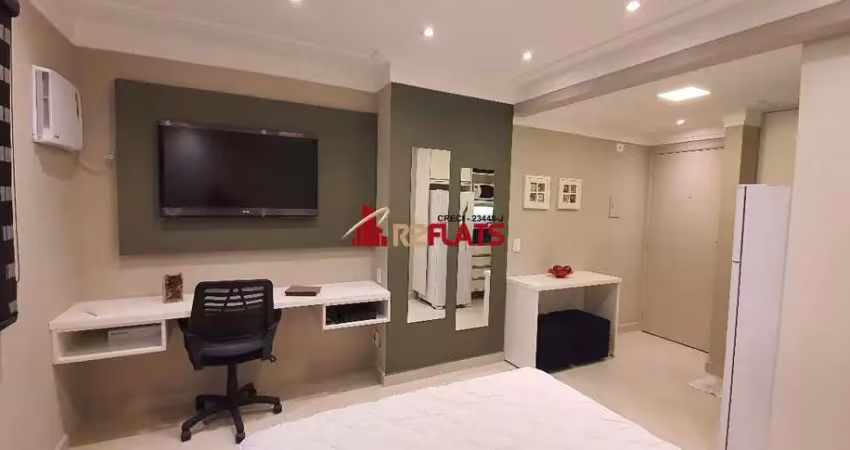 Flat com 1 quarto à venda na Avenida Ibijaú, 364, Moema, São Paulo