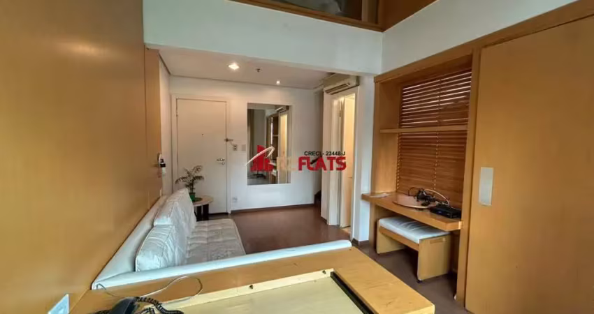 Flat com 1 quarto para alugar na Avenida Ibijaú, 355, Moema, São Paulo