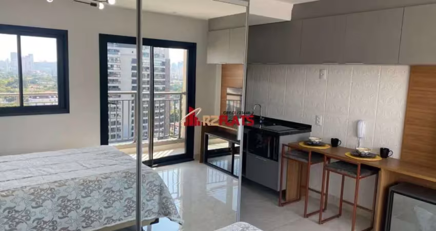 Flat com 1 quarto para alugar na Avenida das Carinas, 301, Indianópolis, São Paulo