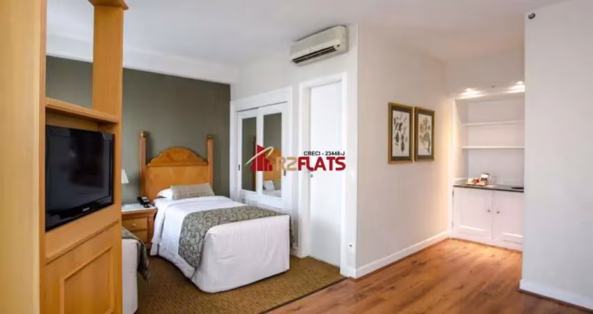Flat com 1 quarto à venda na Avenida Jandira, 501, Moema, São Paulo