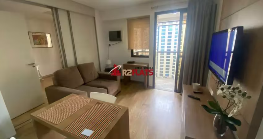 Flat com 1 quarto para alugar na Avenida Ibijaú, 364, Moema, São Paulo