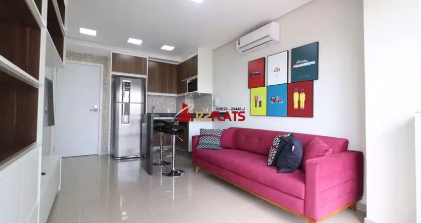 Flat com 1 quarto para alugar na Rua Henri Dunant, 1066, Brooklin, São Paulo