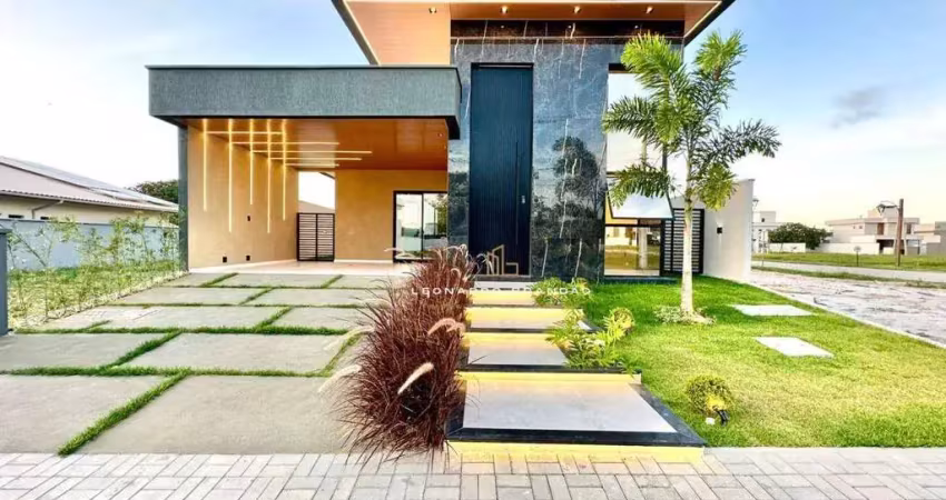 Reserva terra brasilis - casa plana, nova, 3 suítes e fino acabamento.