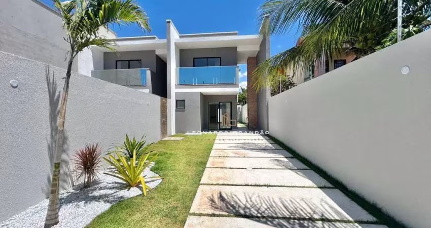 Casa duplex nova com 3 suítes, 2 vagas e excelente recuo no edson queiroz.