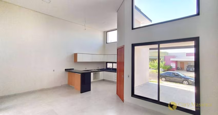 Ninguém Morou Ainda! Seja o morador desta espetacular casa térrea com 3 dormitórios, à venda  por R$819.900 - Condomínio Village Moutonnée - Salto/SP