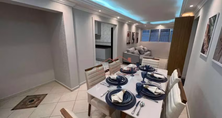 Apartamento com 2 dormitórios à venda, 82 m² por r$ 395.000 - vila guilhermina - praia grande/sp