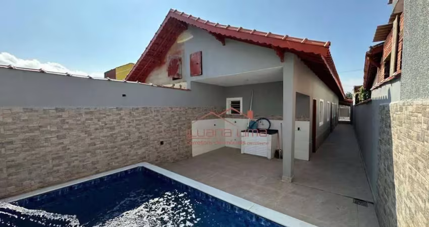 Casa com piscina e 3 dormitórios à venda, 97 m² por r$ 469.000 - flórida mirim - mongaguá/sp
