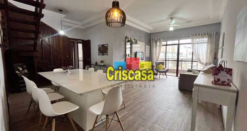 Cobertura com 4 dormitórios à venda, 180 m² por r$ 1.650.000,00 - vila nova - cabo frio/rj