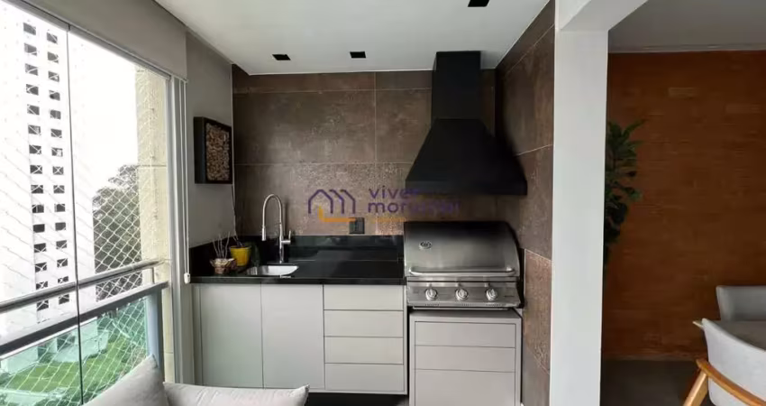Apartamento na vila andrade, com 2 dormitórios, sendo 2 suítes, 2 vagas, varanda gourmet com churras