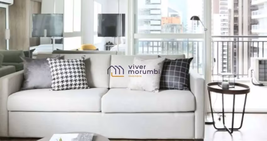 APARTAMENTO NO MELHOR DO BROOKLIN/ 1 DORMITÓRIO/ 63mts²/ 1VAGA/ MOBILIADO/ CONFIRA!!!