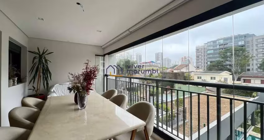 Apartamento no brooklin - 2 dormitórios suítes / 2 vagas e varanda gourmet