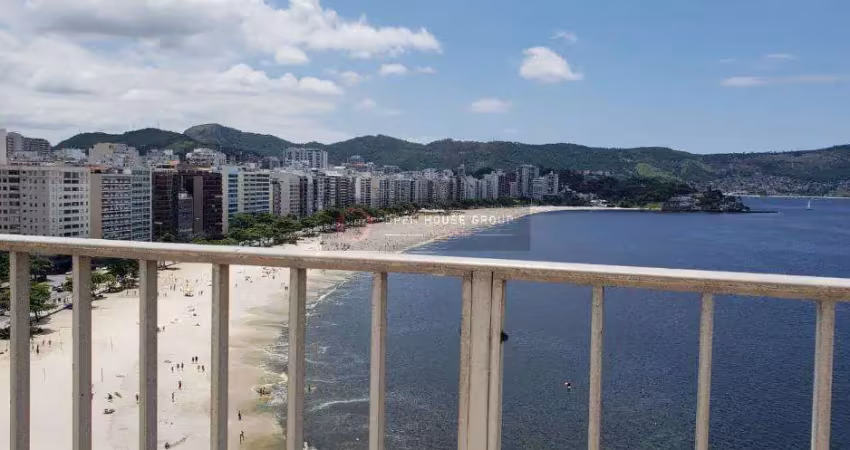 Open House vende: Excelente cobertura vista mar 400m2, 5 quartos na praia de Icaraí