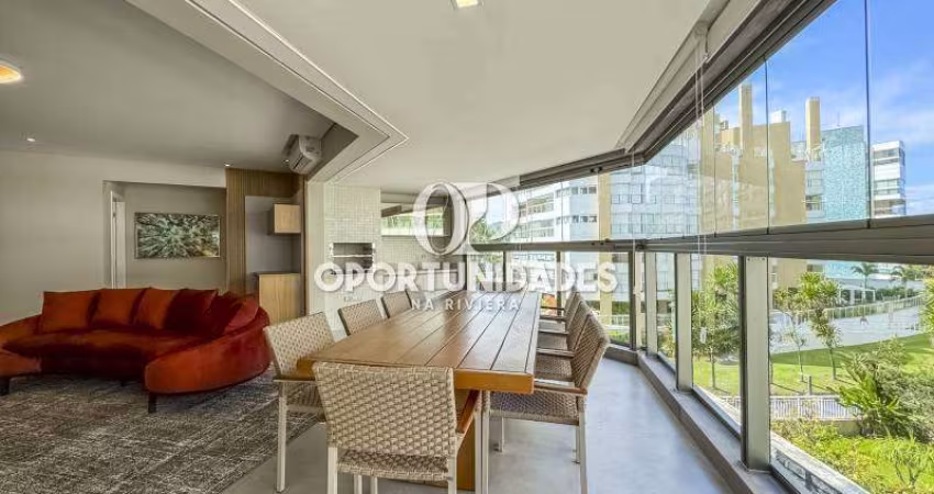 Luxuoso Apartamento à Venda, Pé na Areia, 5 Dormitórios em Riviera de São Lourenço, Bertioga SP.
