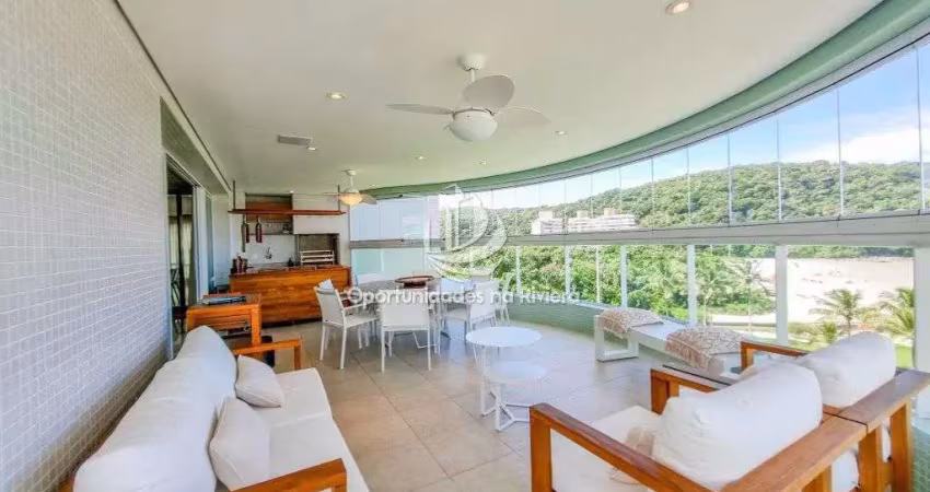 Apartamento à venda, pé na areia frontal, 4 suítes - em riviera de são lourenço, bertioga - sp