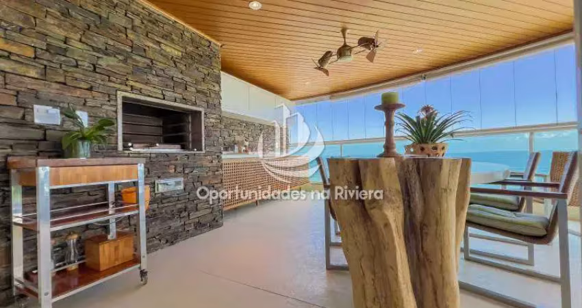 Luxuoso apartamento à venda em riviera de são lourenço - 4 suítes, vista para o mar, r$ 15m