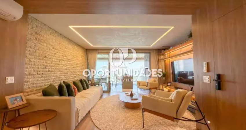 Apartamento luxuoso à venda, pé na areia, 137m², 3 suítes, em riviera de são lourenço - bertioga sp