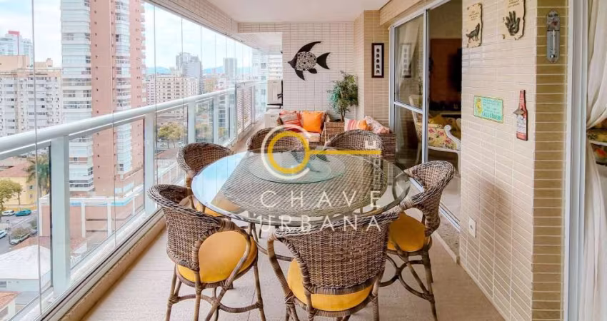 Apartamento com 3 dormitórios para alugar, 180 m² por R$ 18.119,23/mês - Gonzaga - Santos/SP