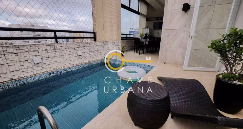 Cobertura com 3 dormitórios à venda, 191 m² por r$ 2.350.000,00 - embaré - santos/sp