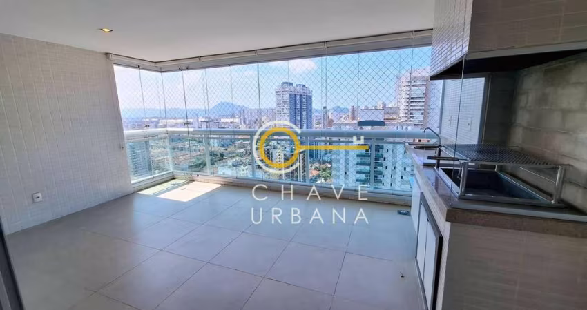 Apartamento com 3 dormitórios para alugar, 190 m² por R$ 15.200,01/mês - Aparecida - Santos/SP