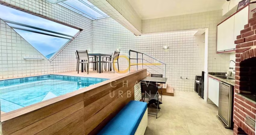 Cobertura com 3 dormitórios à venda, 137 m² por R$ 1.200.000,00 - Campo Grande - Santos/SP