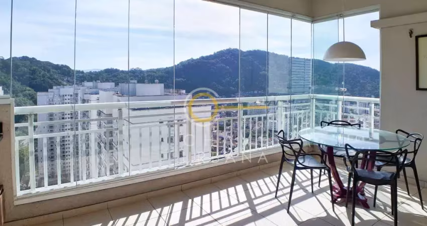 Apartamento com 3 dormitórios à venda, 150 m² por r$ 1.250.000,00 - marapé - santos/sp
