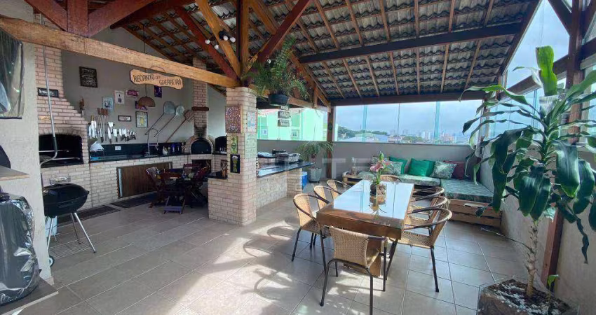 Cobertura com 3 dormitórios para alugar, 70 m² por R$ 4.216,18/mês - Vila Alzira - Santo André/SP