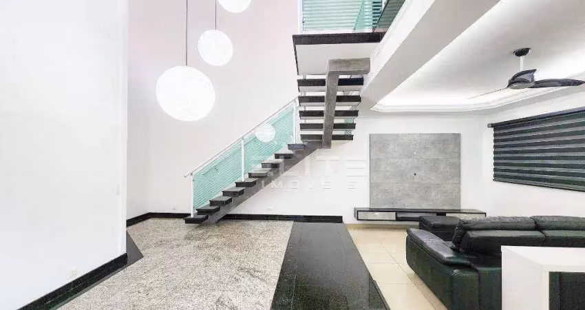 Cobertura com 3 dormitórios para alugar, 335 m² por r$ 8.271,00/mês - campestre - santo andré/sp