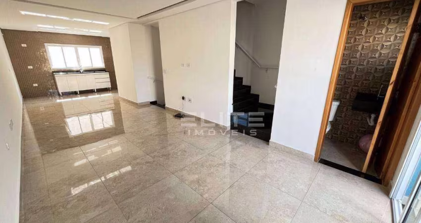 Sobrado com 3 dormitórios para alugar, 160 m² por R$ 4.091,01/mês - Campestre - Santo André/SP