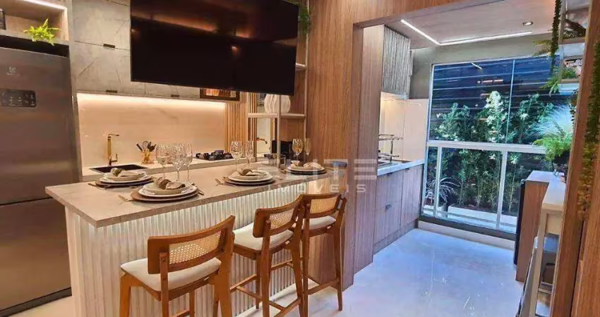 Apartamento com 2 dormitórios à venda, 58 m² por r$ 522.000,00 - vila alzira - santo andré/sp