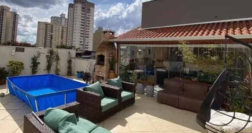 Cobertura com 3 dormitórios à venda, 150 m² por r$ 680.000,00 - vila valparaíso - santo andré/sp