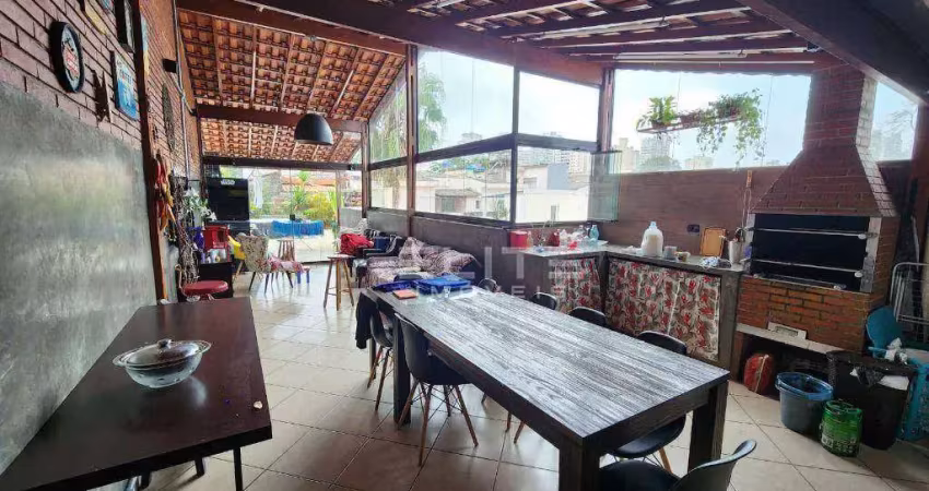 Cobertura com 3 dormitórios à venda, 160 m² por r$ 800.000,00 - campestre - santo andré/sp