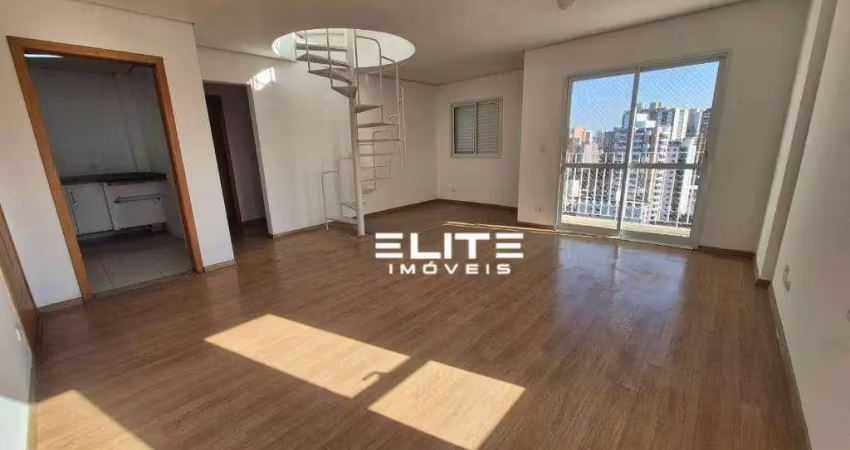 Cobertura com 3 dormitórios para alugar, 141 m² por r$ 7.349,58/mês - jardim - santo andré/sp