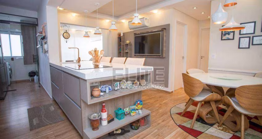 Sofisticado e incomparável, moderno  apartamento com 68m²