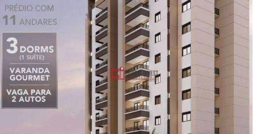 Apartamento com 3 dormitórios à venda, 79 m² por R$ 585.000,00 - Jardim Capotuna  - Jaguariúna/SP