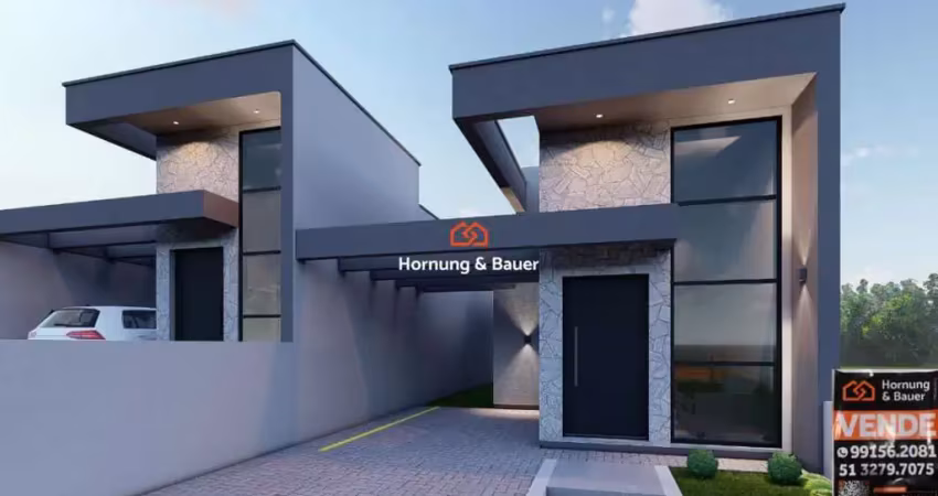 Casa à venda em campo bom, bairro firenze! com 62m², em construção