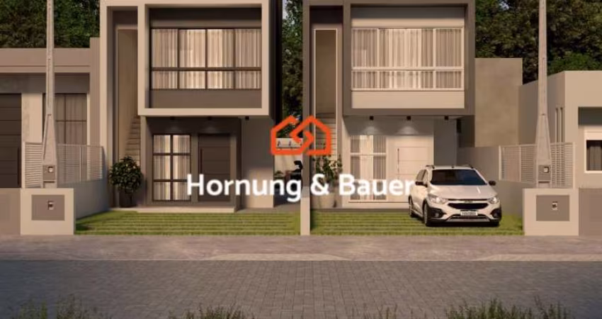 Lançamento em Estância Velha! Casa com 2 suítes em construção à venda no bairro Encosta do Sol.