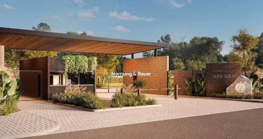 Terrenos à venda no condomínio arborium, em lomba grande