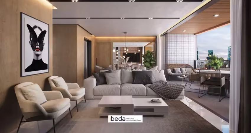Ibeda - evidence lagoa nova apto com 164m2 sala dupla, gourmet, 2 semi +2 suítes