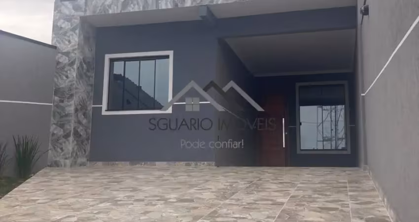 R$ 650 mil - casa nova 97,30 m², 3 quartos (1 suíte), quintal, 3 vagas, tindiquera, araucária/pr.