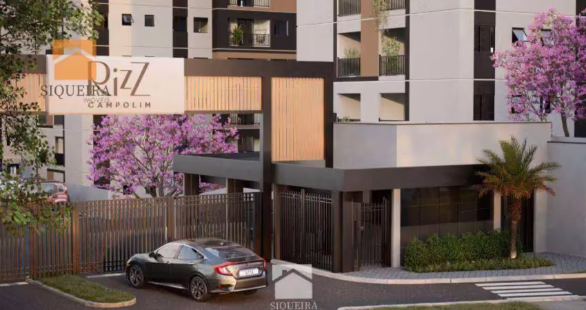 Edifício rizz - apartamento com 2 dormitórios à venda, 61 m² por r$ 500.000 - campolim - sorocaba/sp