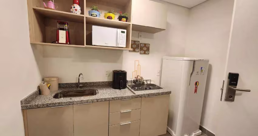 Flat com 1 dormitório para alugar, 25 m² por r$ 3.214,19/mês - vila campestre - são bernardo do campo/sp