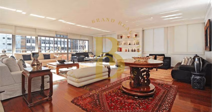 Apartamento em edifício modernista, localizado no Jardim Paulista.
