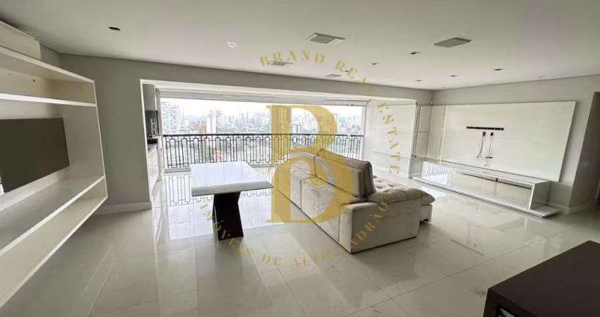 Apartamento com 144 m²,  2 suítes varanda gourmet 3 vagas próximo ao Shopping Ibirapuera para alugar no bairro Campo Belo.