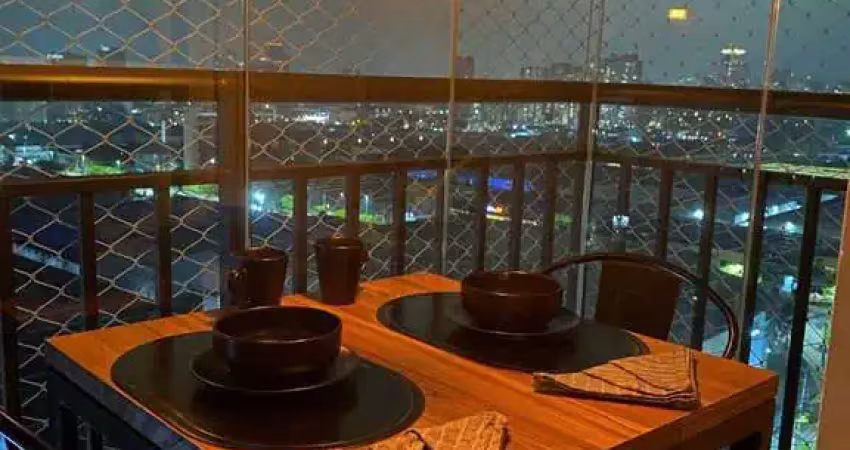 Apartamento mobiliado a venda em tamboré a pé da escola mackenzei, com 2 quartos (1 suíte), andar alto e vista contemplativa