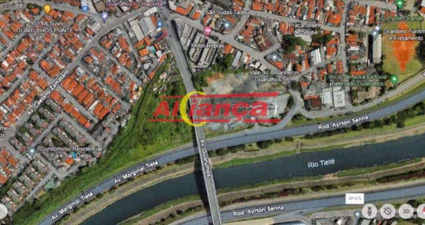 Area comercial e residencial na divisa de Guarulhos