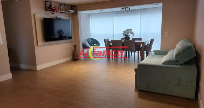Apartamento Cidade Maia 106m², 3dorms/1suíte, 2vagas, planejados, andar alto, lazer completo!