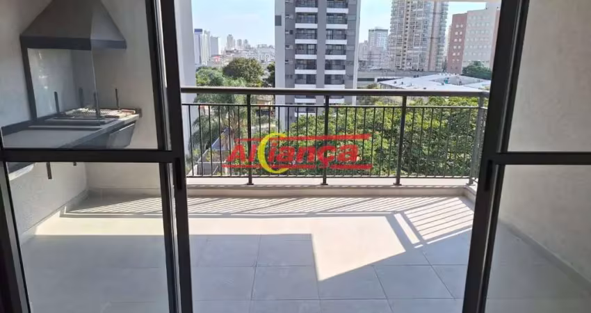 Lindo apto novo com 2 suítes , sala ampliada, sacada gourmet 88 m2 no macedo.