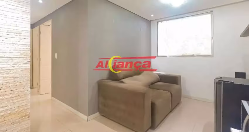 Apartamento a venda na vila rio, ao lado do shopping maia, 44 m², 2 dormitórios, 1 vaga