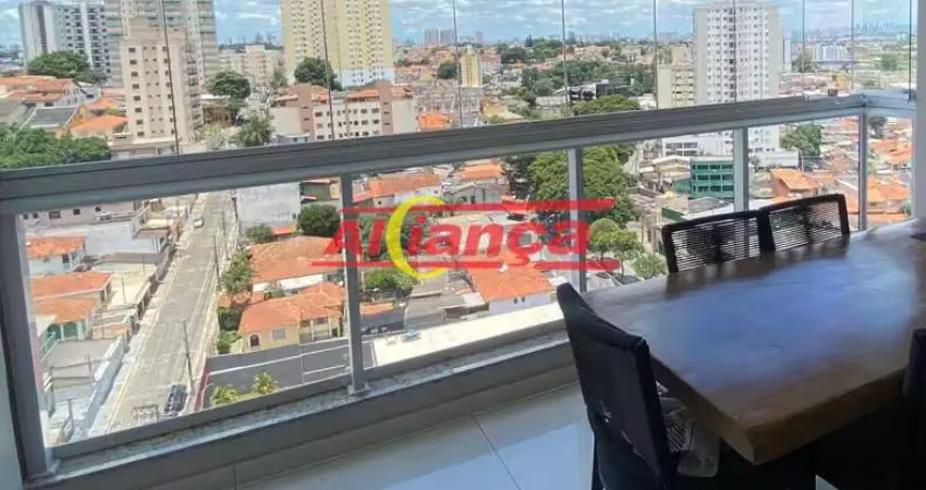 Apartamento na vila galvão  - vista livre com varanda gourmet
